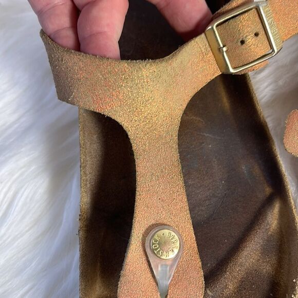 Birkenstock Gizeh Metallic Thong Sandals Sz 11-11.5 SEE DESCRIPTION - Picture 7 of 9